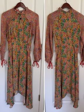 Blank London for Anthropologie Abstract Floral Midi/Maxi Dress